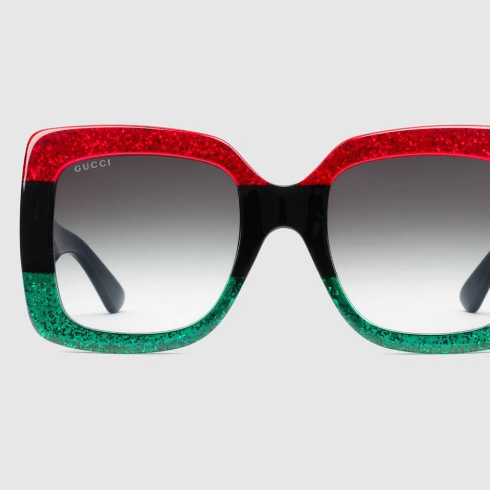 GUCCI GLITTER SUNGLASSES!! W/ CASE - Picture 2 of 2